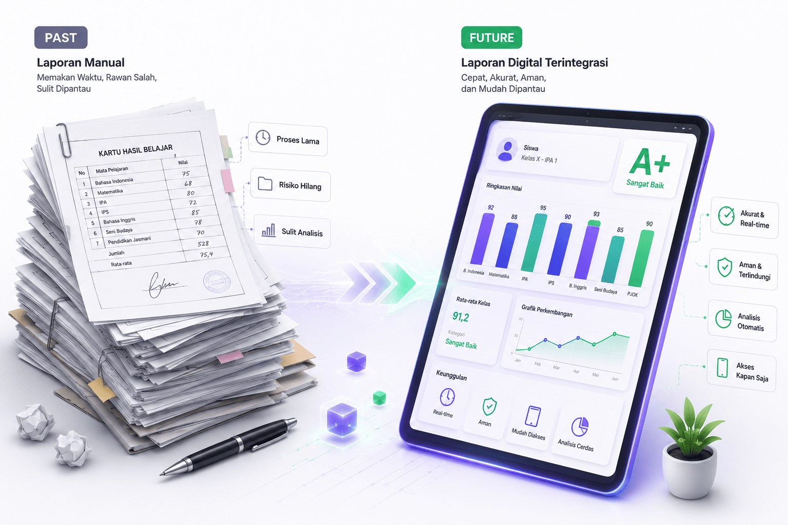 Perbandingan Komprehensif Rapor Digital dan Rapor Kertas di Ekosistem Sekolah Modern